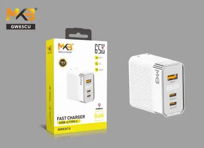 MKB GW65CU 65W GaN Quick Charger Adapter